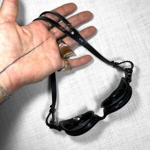 Swim Goggles Speedo Unisex OS Goggles Black Mirrored Lenses ADJUSTABLE STRAP
